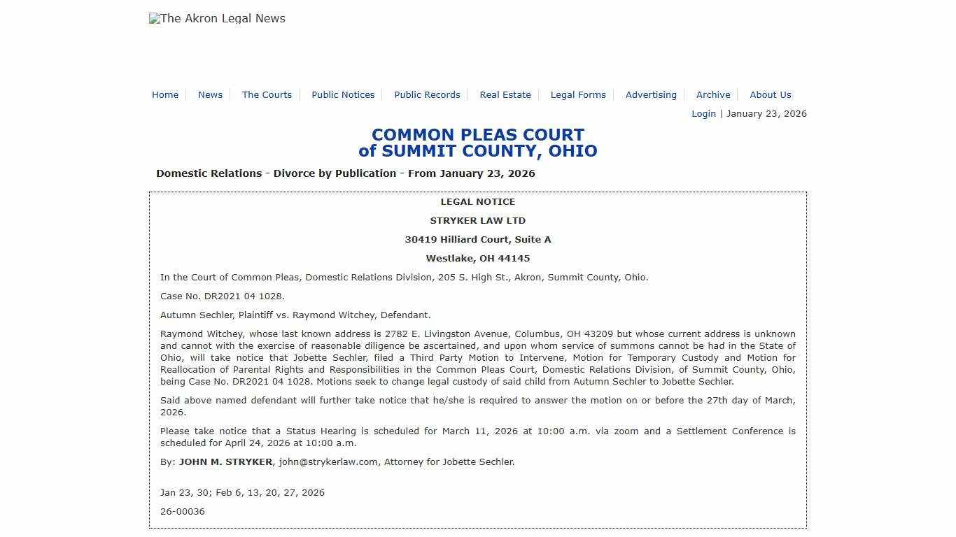 The Akron Legal News